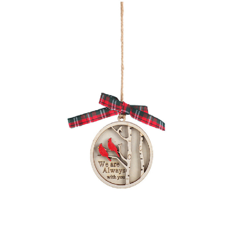 Handmade memorial ornament with Cardinals- We Are Always With You