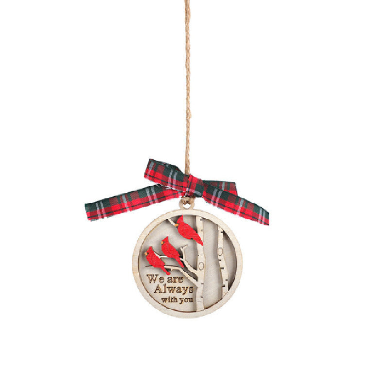 Handmade memorial ornament with Cardinals- We Are Always With You