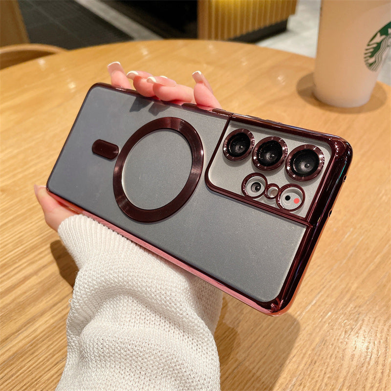 Transparent Electroplating Magnetic Phone Case