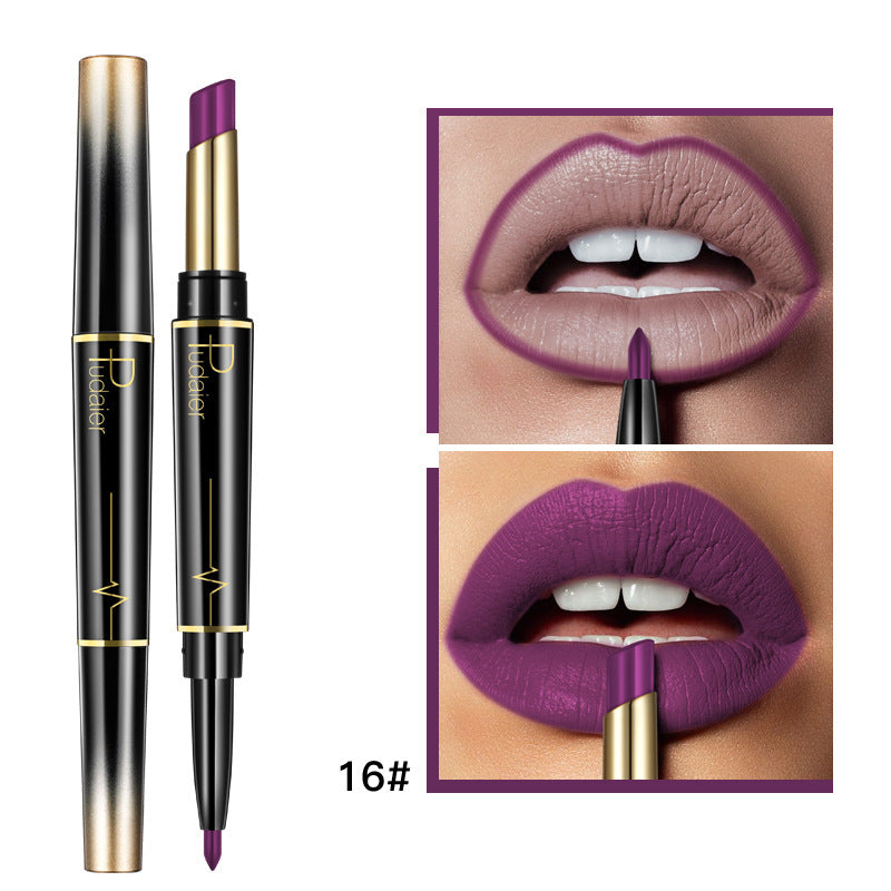 16 Color Long Lasting Lipstick + Lip Liner Combo