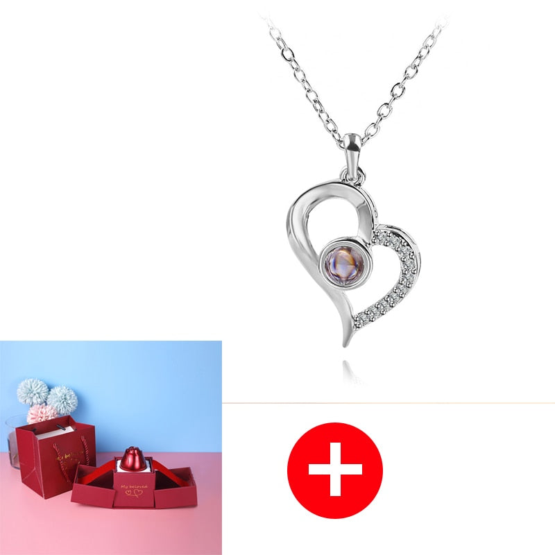 100 Languages "I Love You" Necklace + Jewelry Box