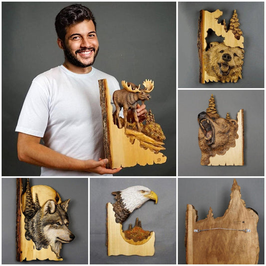 🐻Animal Carving Handcraft Wall Decor