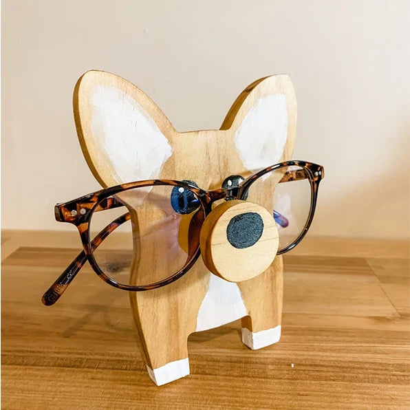 Tony-Handmade Corgi Glasses Stand Art Gift