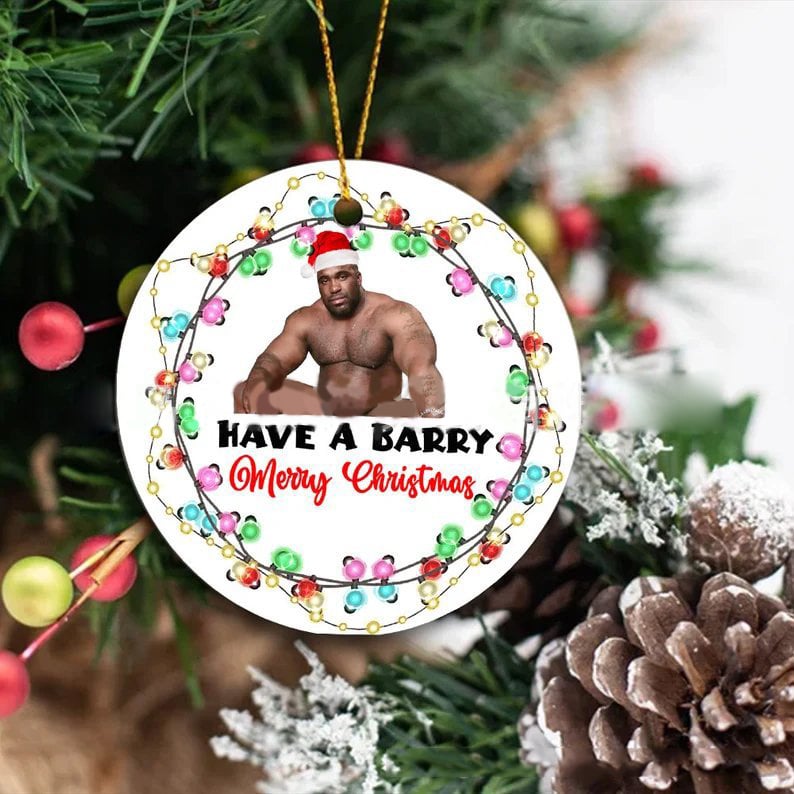 Barry Wood Meme Christmas Ornaments