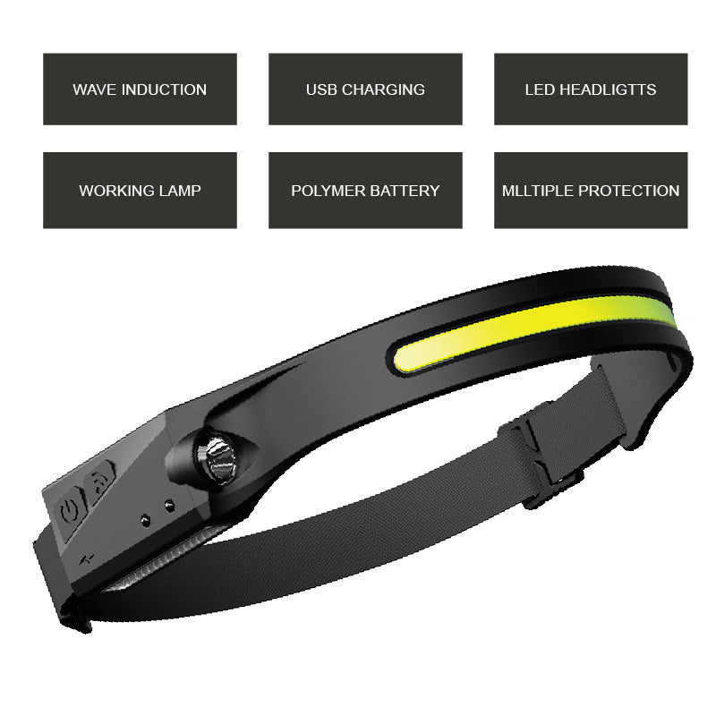 Outdoor Mountaineering Field Camping Sensor Headlight