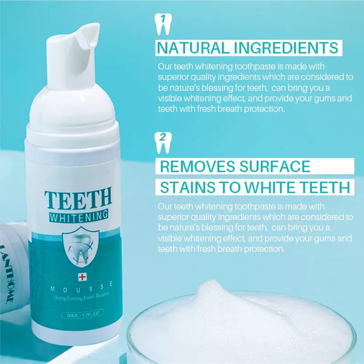 Whitening Toothpaste Foam Oral Care