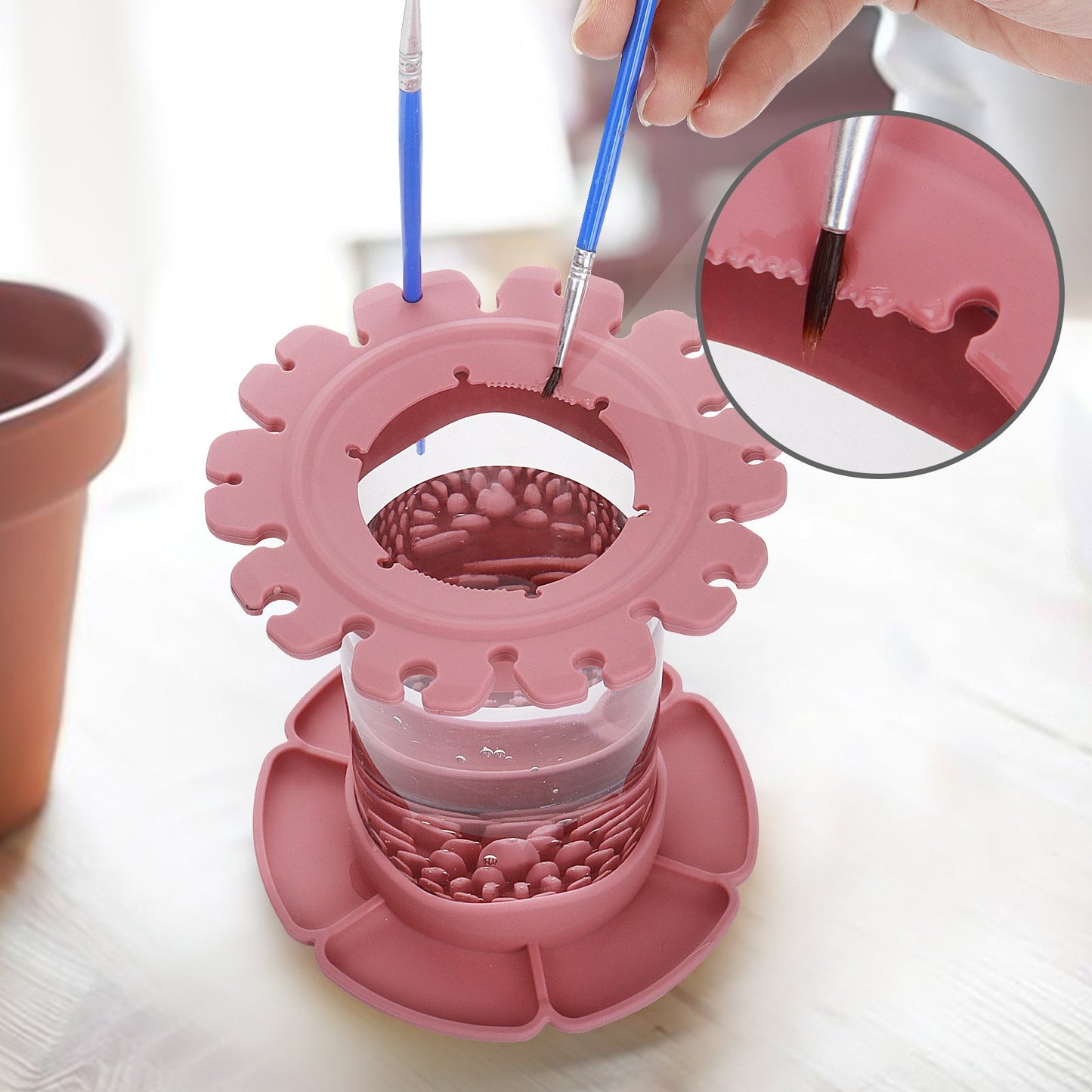 Silicone Multi-function Washing Pen Holder