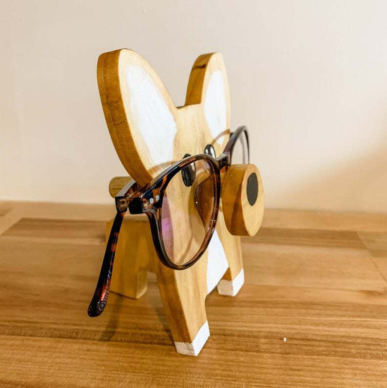 Tony-Handmade Corgi Glasses Stand Art Gift