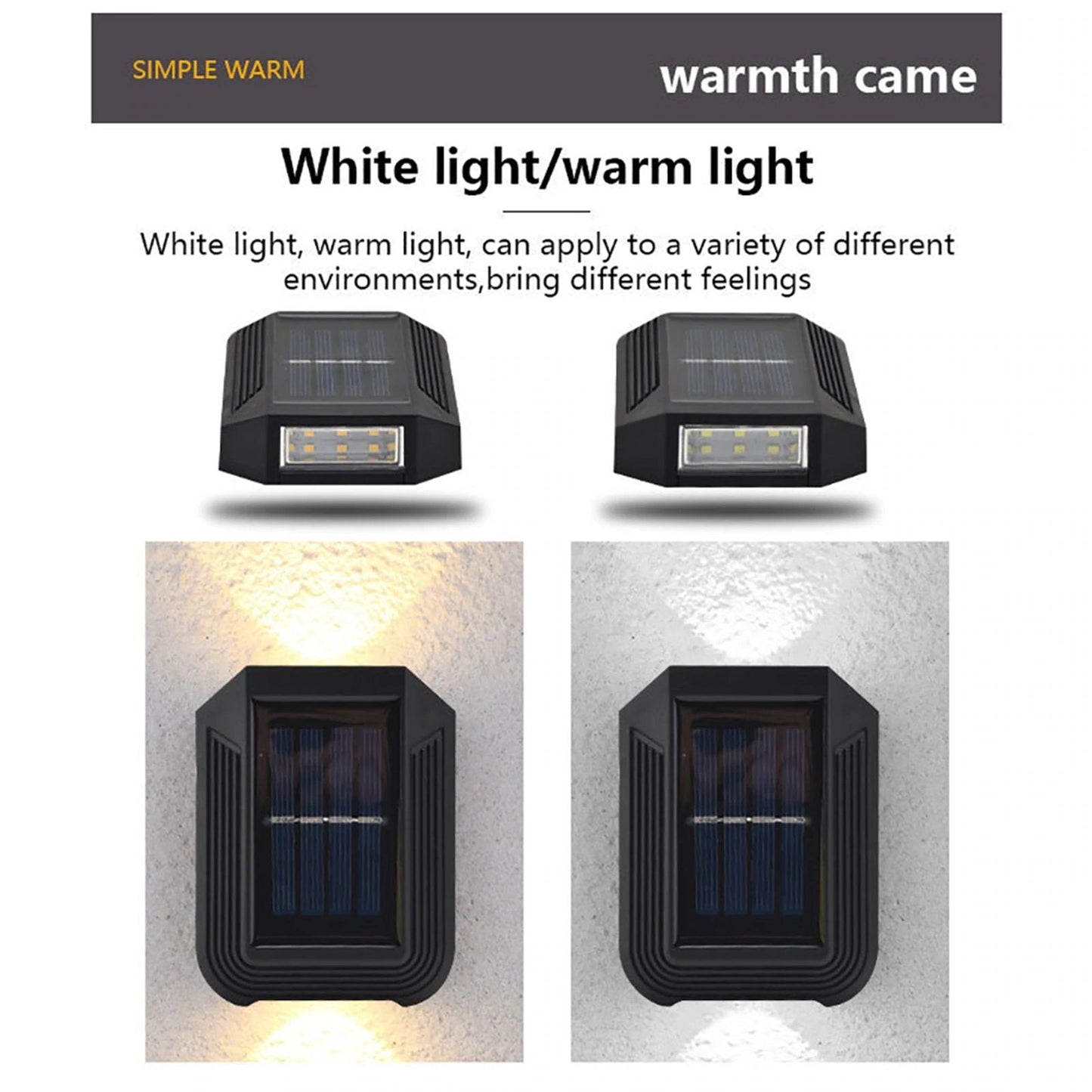 Waterproof Solar Powered Outdoor Patio Wall Decor Light