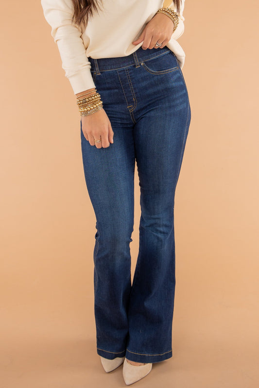 Women's No-Button Stretch Flare Jeans (Buy 2 Free Shipping)