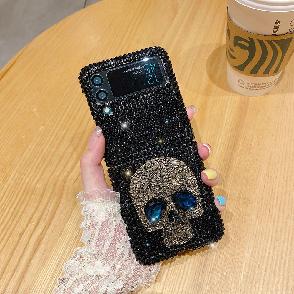 Luxury Sparkling Rhinestone Skull Phone Case