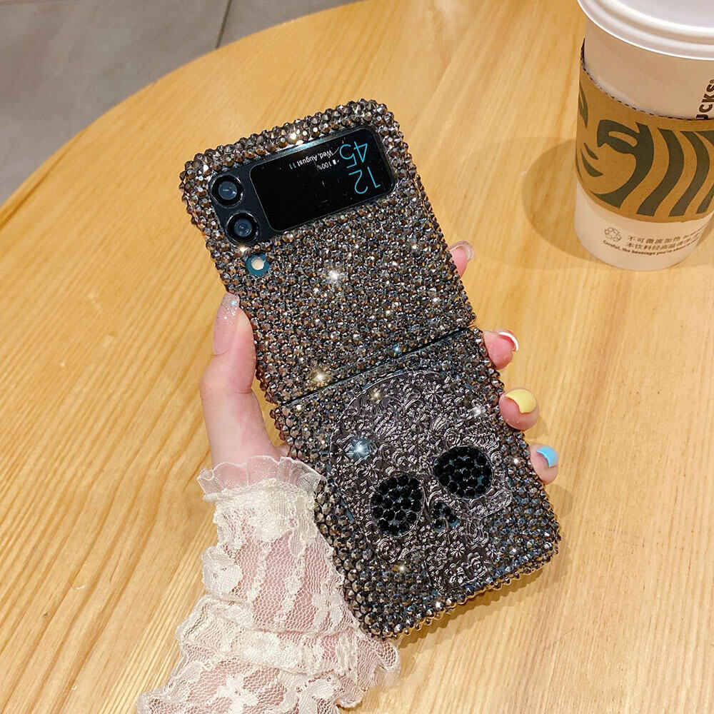 Luxury Sparkling Rhinestone Skull Phone Case