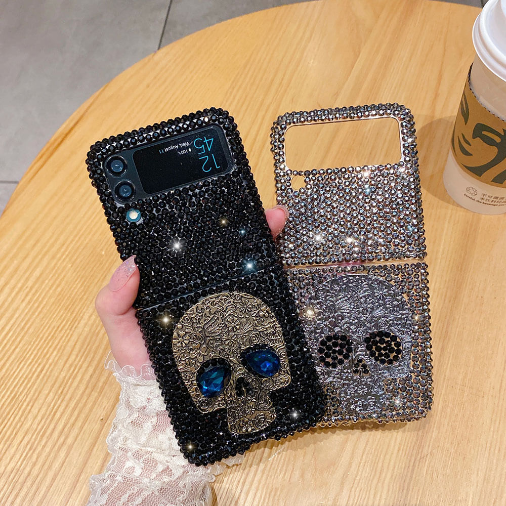 Luxury Sparkling Rhinestone Skull Phone Case