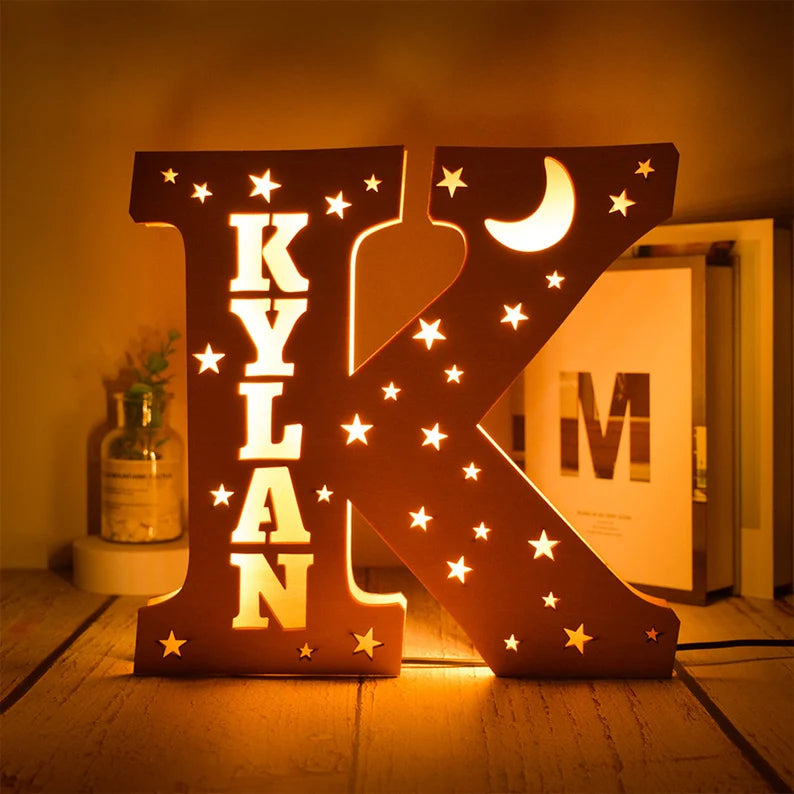 Personalized Letter Name Night Light