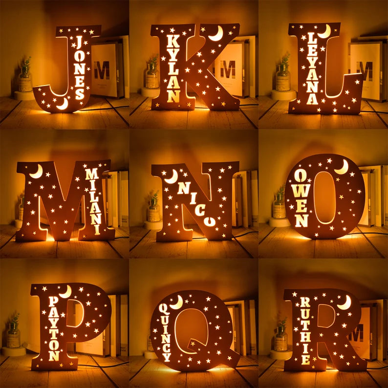 Personalized Letter Name Night Light