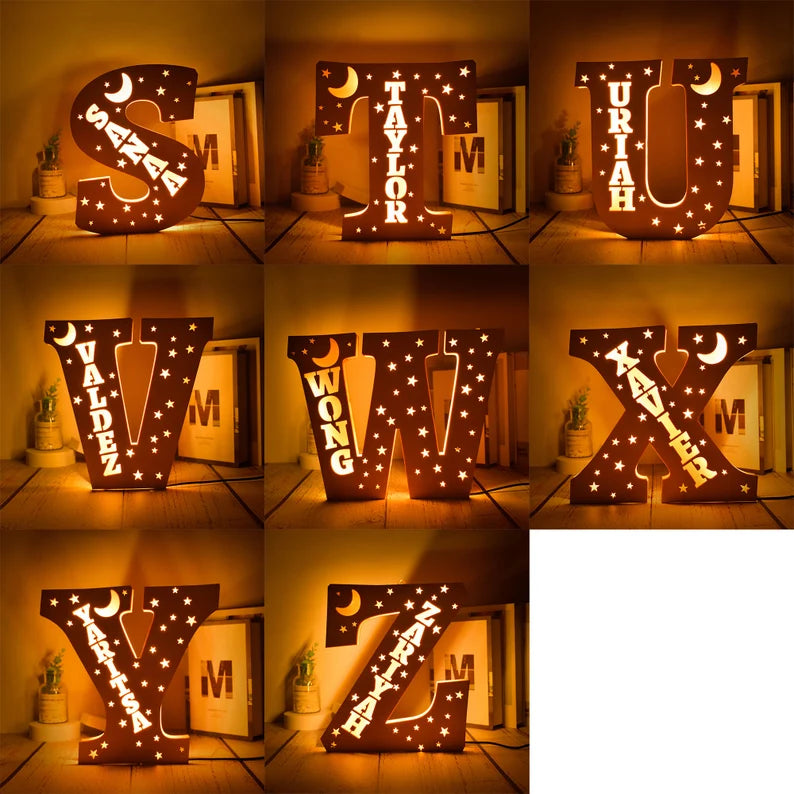 Personalized Letter Name Night Light