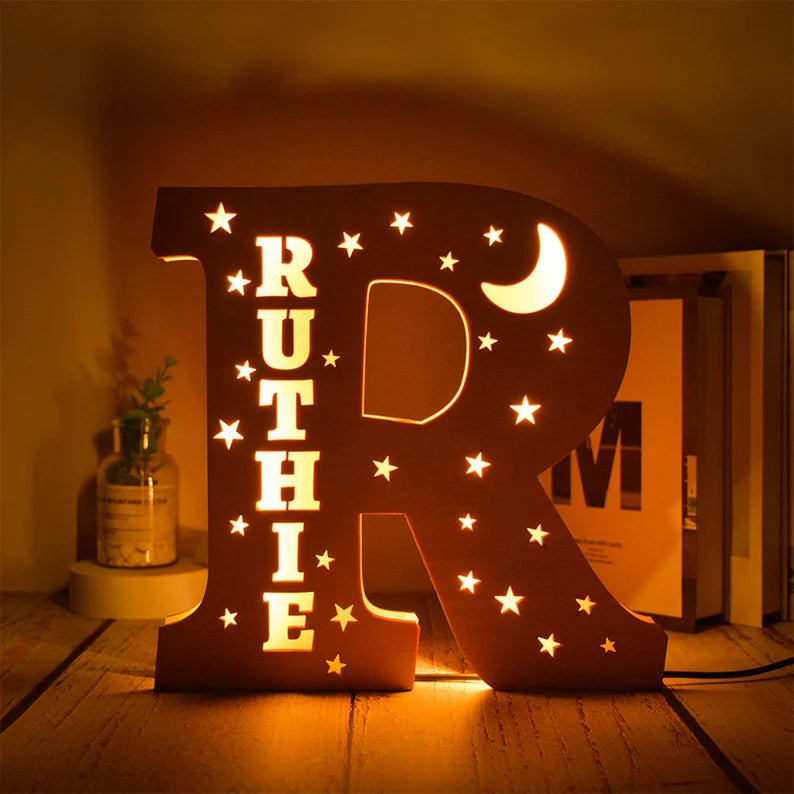 Personalized Letter Name Night Light