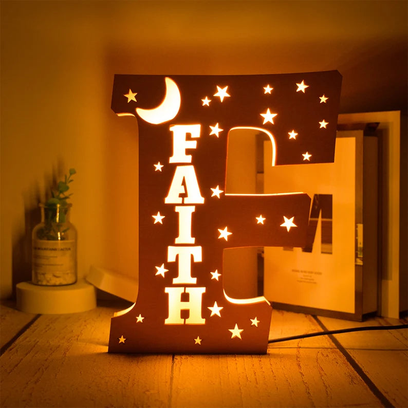 Personalized Letter Name Night Light