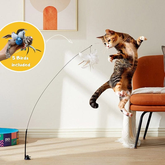 Interactive Bird Simulation Cat Toy Set