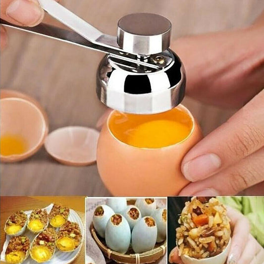 Stainless Steel Egg Shell Opener Topper Cutter Cracker Knocker Kitchen Cook Tool